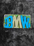 BMW Graffitied Vanity Plate